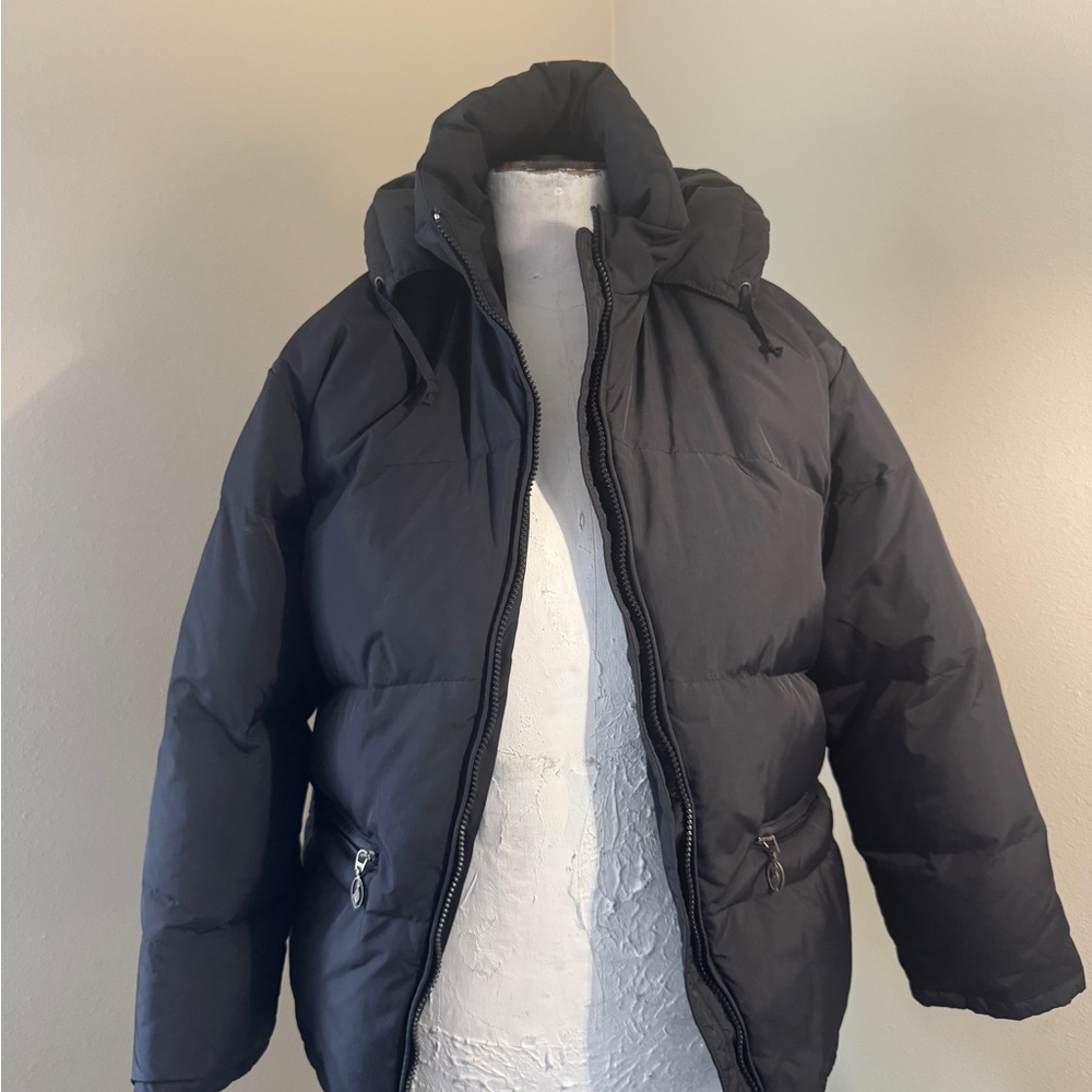 Black Puffer Jacket by Italian Designer Manudieci - 💯 goose down